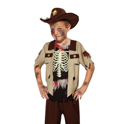 Skeleton Sheriff L Children's Costumes Male Large Bristol Novelty _1