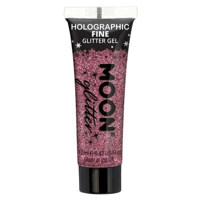 Moon Glitter Holographic Fine Glitter Gel Pink Smiffys _1