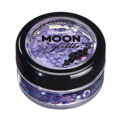 Moon Glitter Holographic Chunky Glitter Purple Smiffys _1