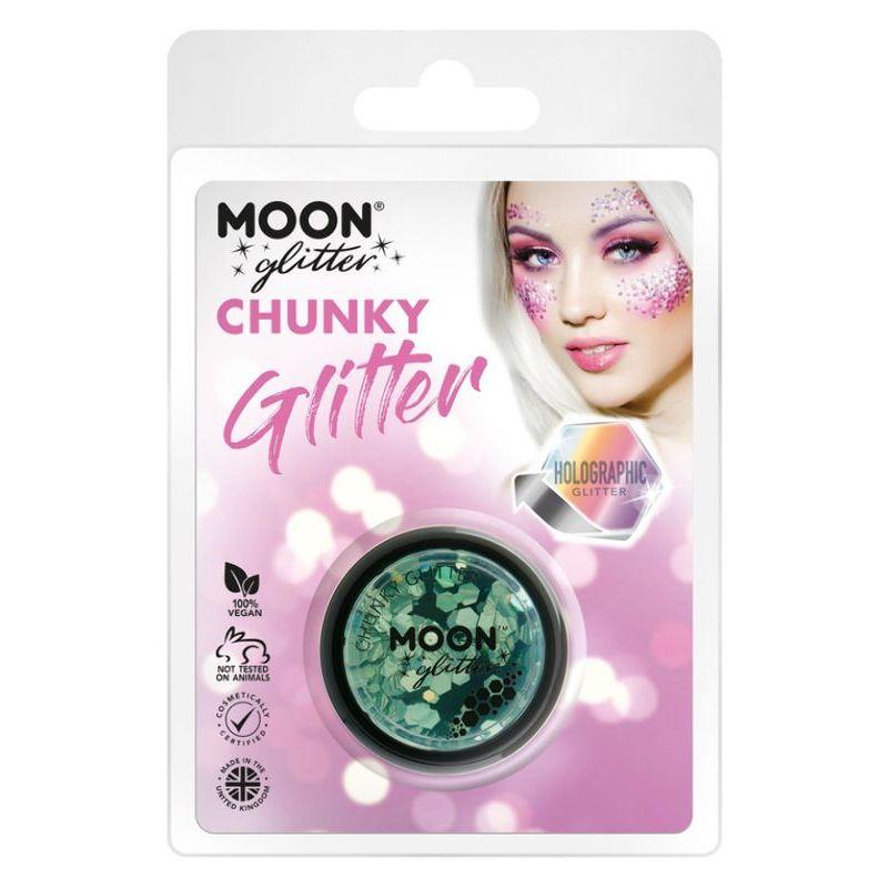 Moon Glitter Holographic Chunky Glitter Green Smiffys _1