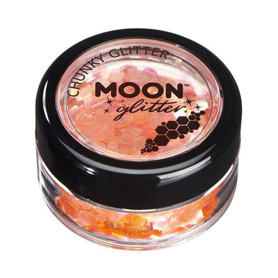 Moon Glitter Iridescent Chunky Glitter Orange Smiffys _1