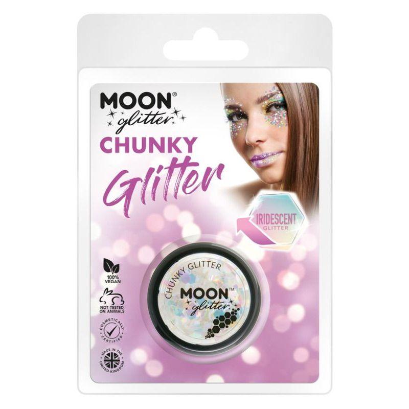 Moon Glitter Iridescent Chunky Glitter White Smiffys _1
