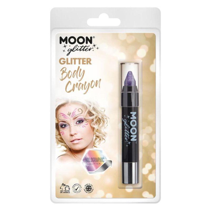 Moon Glitter Holographic Body Crayons Purple Smiffys _1