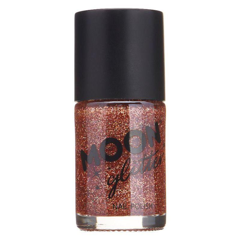 Moon Glitter Holographic Nail Polish Rose Gold Smiffys _1