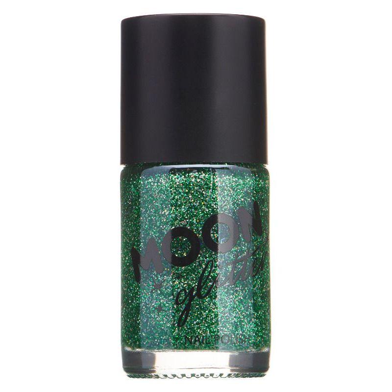 Moon Glitter Holographic Nail Polish Green Smiffys _1