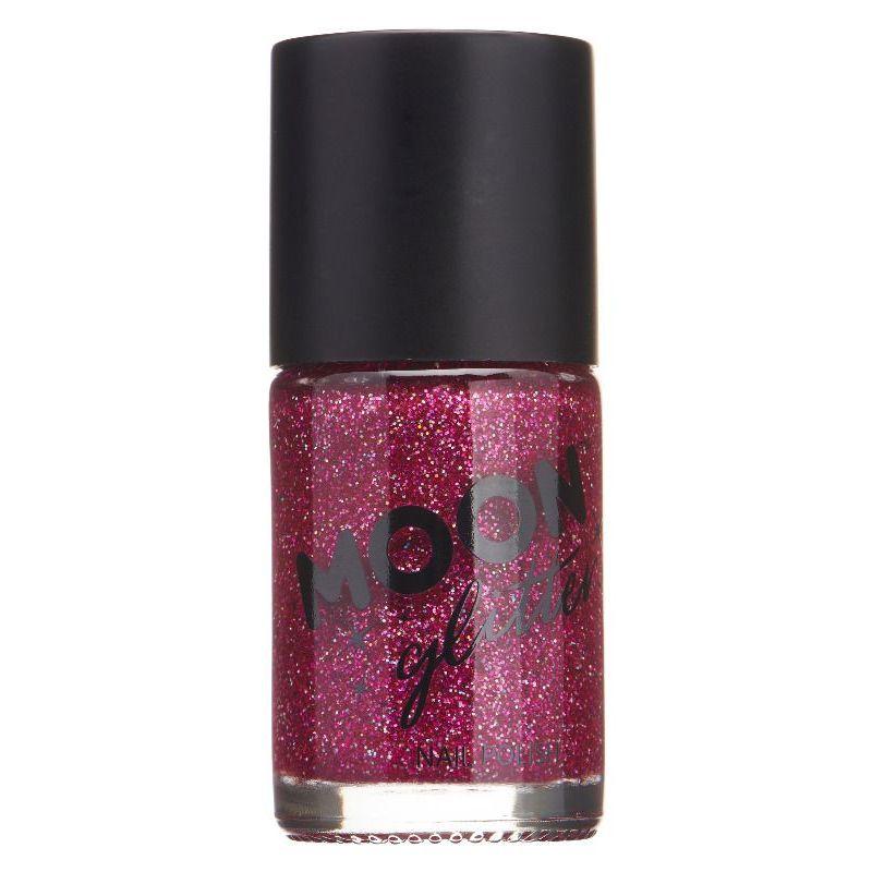 Moon Glitter Holographic Nail Polish Fuchsia Smiffys _1