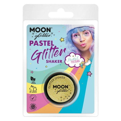 Moon Glitter Pastel Glitter Shakers Lemon Yellow Smiffys _1