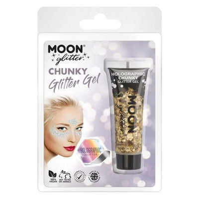 Moon Glitter Holographic Chunky Glitter Gel Gol Smiffys _1