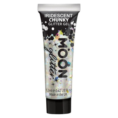 Moon Glitter Iridescent Chunky Glitter Gel White Smiffys _1