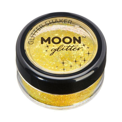 Moon Glitter Iridescent Glitter Shakers Yellow Smiffys _1