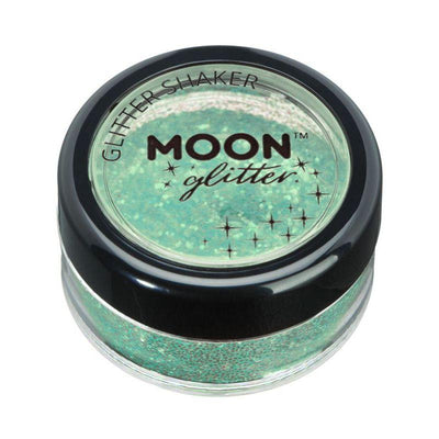 Moon Glitter Iridescent Glitter Shakers Green Smiffys _1