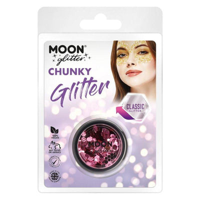 Moon Glitter Classic Chunky Glitter Pink Smiffys _1