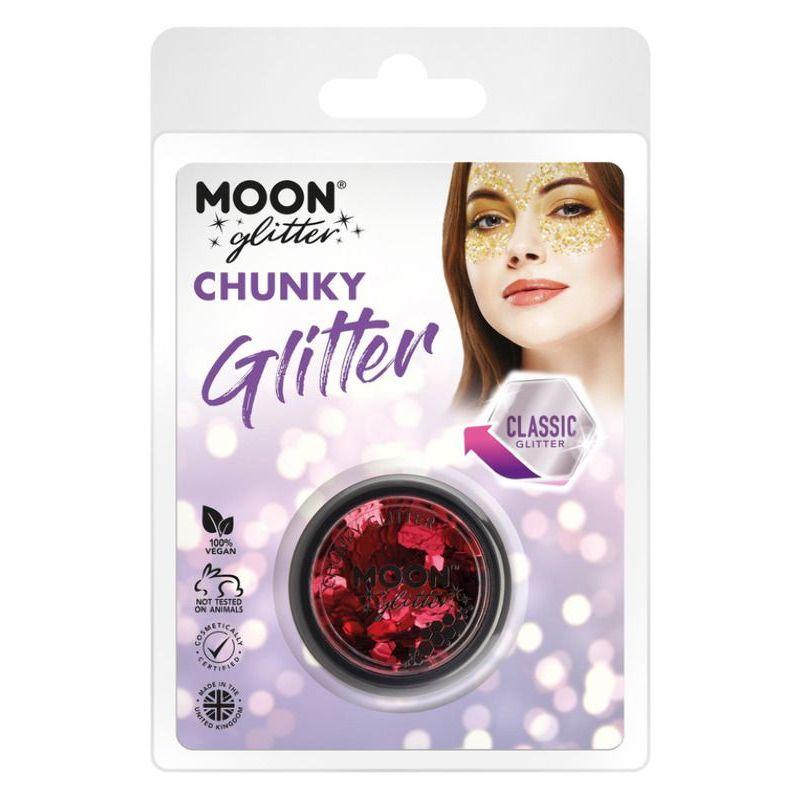 Moon Glitter Classic Chunky Glitter Red Smiffys _1