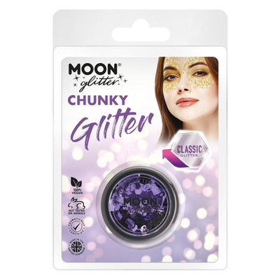 Moon Glitter Classic Chunky Glitter Lilac Smiffys _1