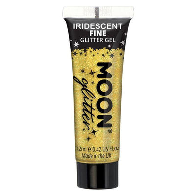 Moon Glitter Iridescent Glitter Gel Yellow Smiffys _1