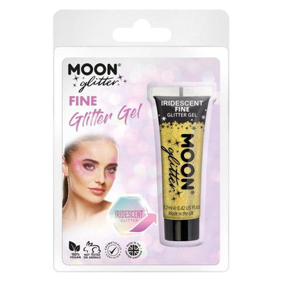 Moon Glitter Iridescent Glitter Gel Yellow Smiffys _1