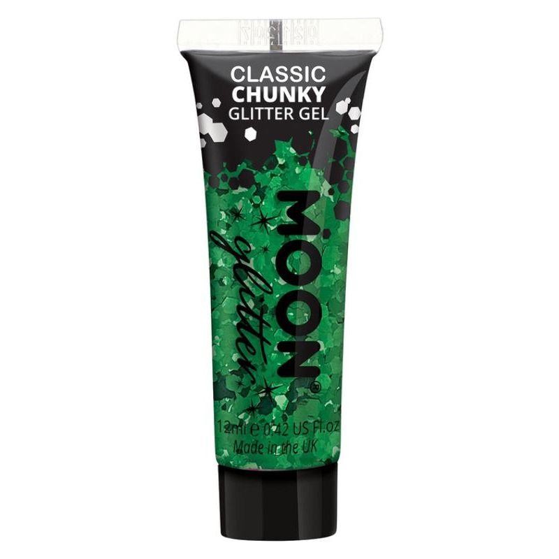 Moon Glitter Classic Chunky Glitter Gel Green Smiffys _1