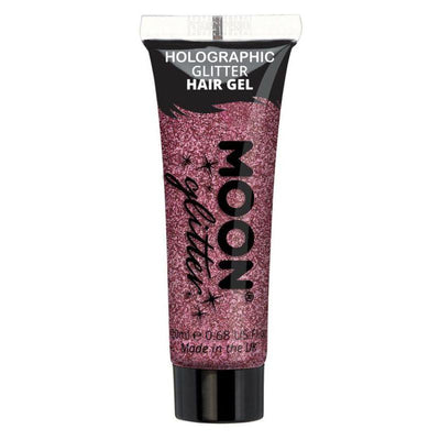 Moon Glitter Holographic Glitter Hair Gel Pink Smiffys _1