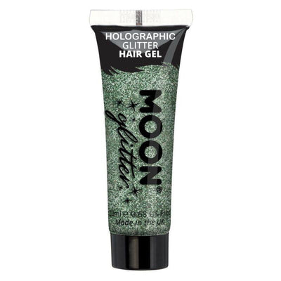 Moon Glitter Holographic Glitter Hair Gel Green Smiffys _1