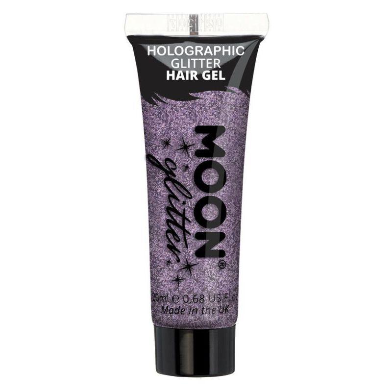 Moon Glitter Holographic Glitter Hair Gel Purple Smiffys _1