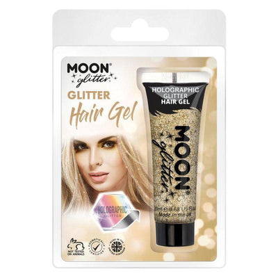 Moon Glitter Holographic Glitter Hair Gel Gold Smiffys _1