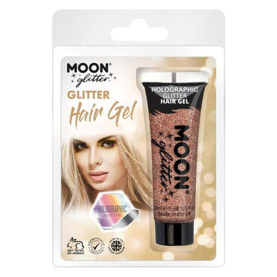 Moon Glitter Holographic Glitter Hair Gel Rose Go Smiffys _1