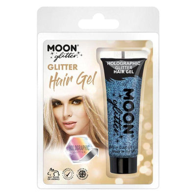 Moon Glitter Holographic Glitter Hair Gel Blue Smiffys _1