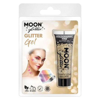 Moon Glitter Holographic Fine Glitter Gel Gold Smiffys _1