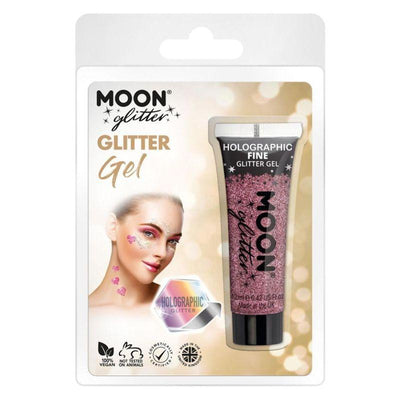 Moon Glitter Holographic Fine Glitter Gel Pink Smiffys _1