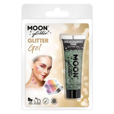 Moon Glitter Holographic Fine Glitter Gel Green Smiffys _1