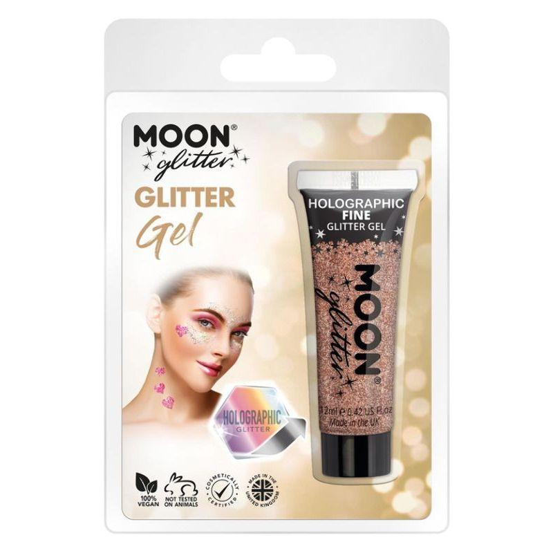 Moon Glitter Holographic Fine Glitter Gel Rose Go Smiffys _1