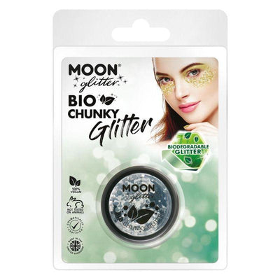 Moon Glitter Bio Chunky Glitter Silver Smiffys _1