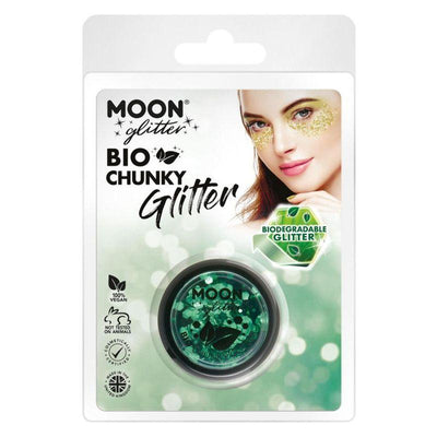 Moon Glitter Bio Chunky Glitter Green Smiffys _1