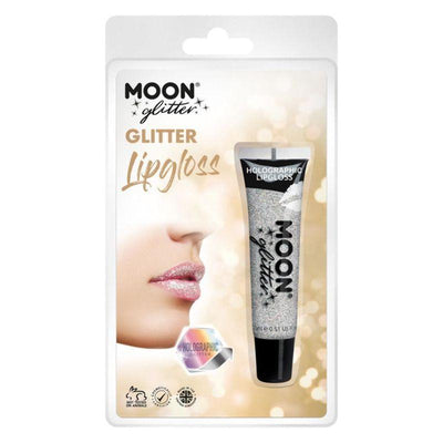 Moon Glitter Holographic Glitter Lipgloss Silver Smiffys _1