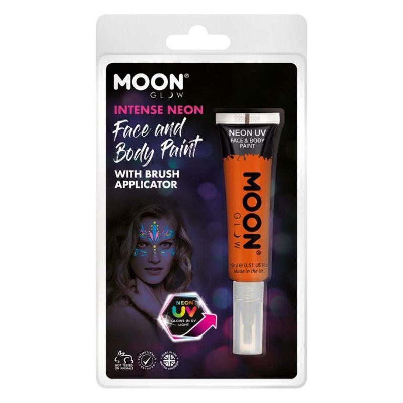 Moon Glow Intense Neon UV Face Paint Orange Smiffys _1