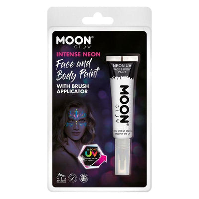 Moon Glow Intense Neon UV Face Paint White Smiffys _1
