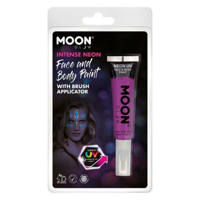 Moon Glow Intense Neon UV Face Paint Purple Smiffys _1