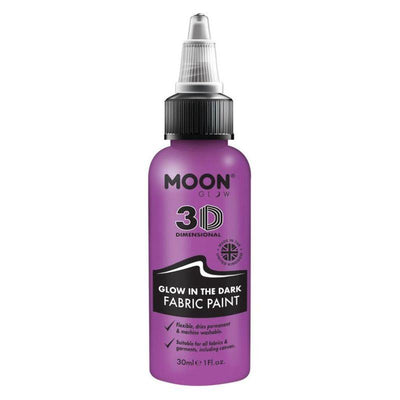 Moon Glow Glow in the Dark Fabric Paint Purple Smiffys _1