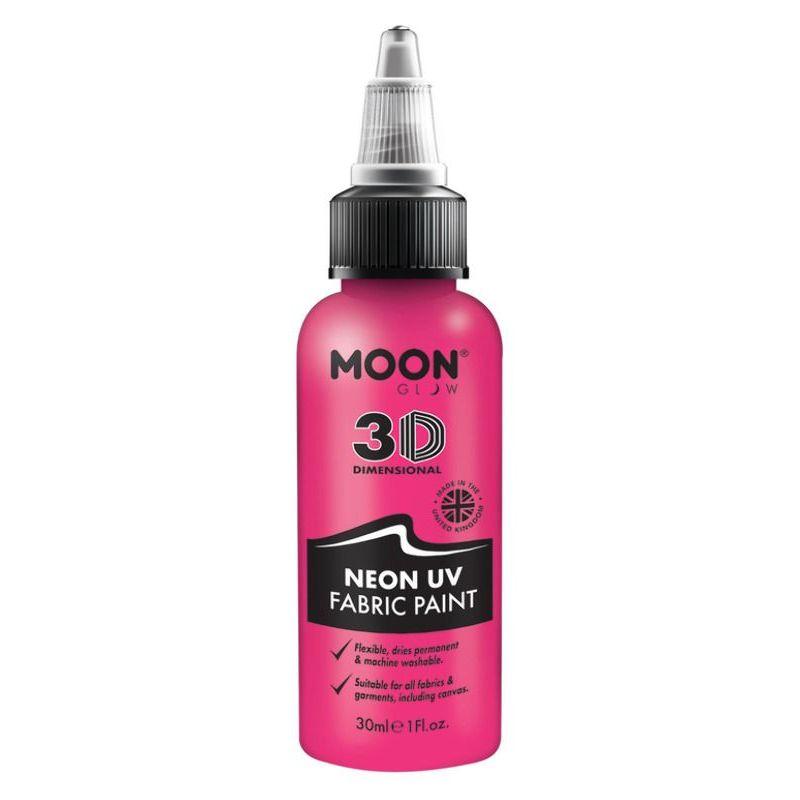 Moon Glow Neon UV Intense Fabric Paint Pink Smiffys _1