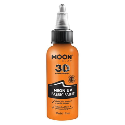 Moon Glow Neon UV Intense Fabric Paint Orange Smiffys _1