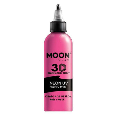 Moon Glow Neon UV Intense Fabric Paint Pink Smiffys _1