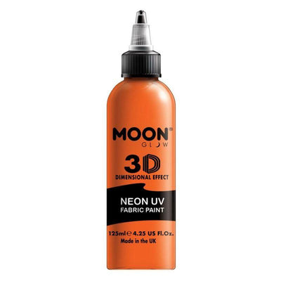 Moon Glow Neon UV Intense Fabric Paint Orange Smiffys _1