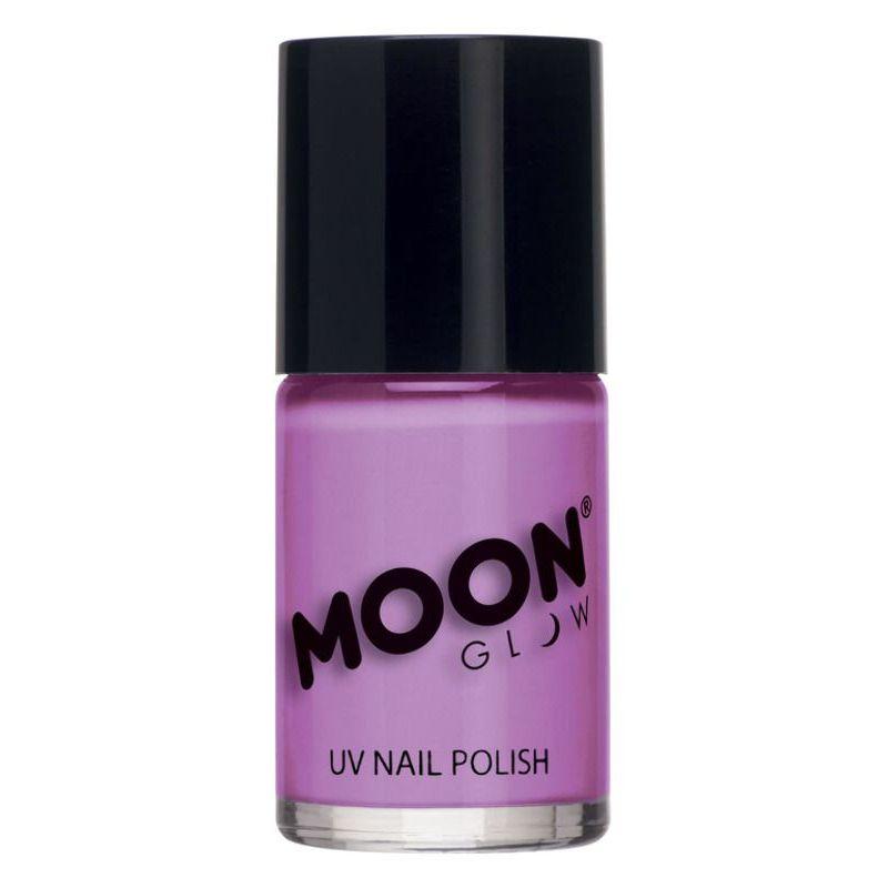 Moon Glow Pastel Neon UV Nail Polish Lilac Smiffys _1