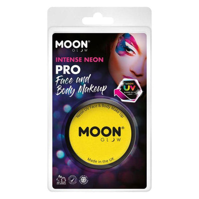 Moon Glow Pro Intense Neon UV Cake Pot Yellow Smiffys _1