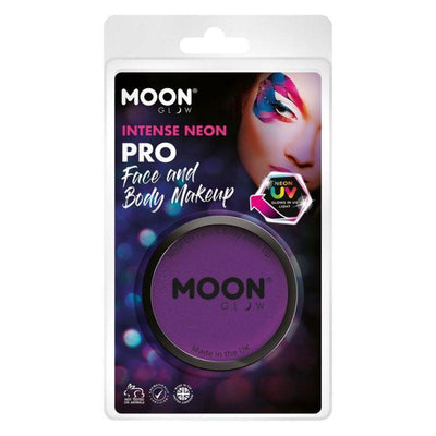 Moon Glow Pro Intense Neon UV Cake Pot Purple Smiffys _1