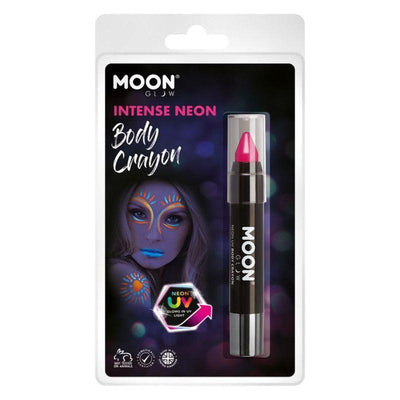 Moon Glow Intense Neon UV Body Crayons Hot Pink Smiffys _1