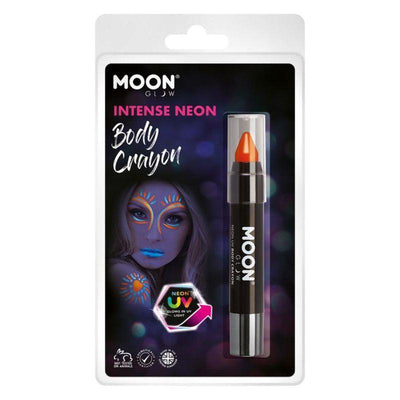Moon Glow Intense Neon UV Body Crayons Orange Smiffys _1