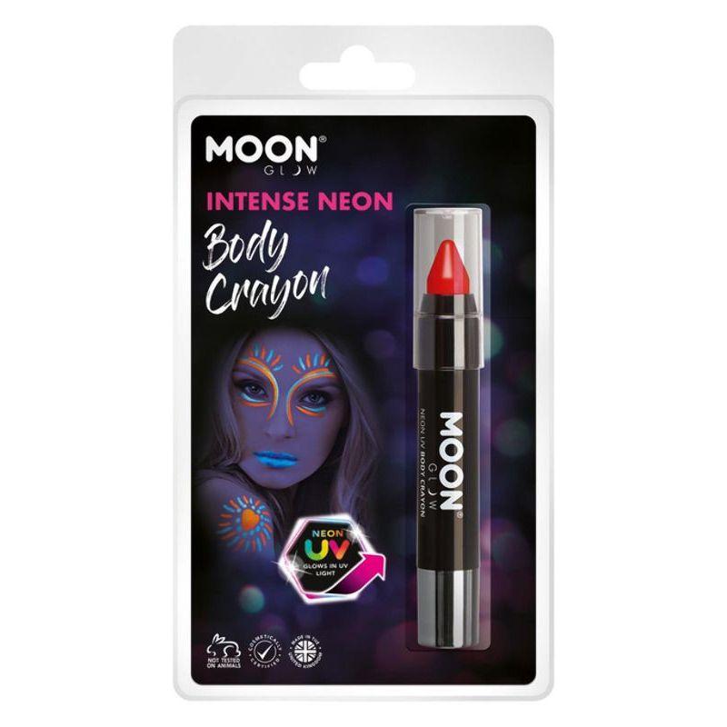 Moon Glow Intense Neon UV Body Crayons Red Smiffys _1