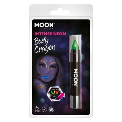 Moon Glow Intense Neon UV Body Crayons Green Smiffys _1