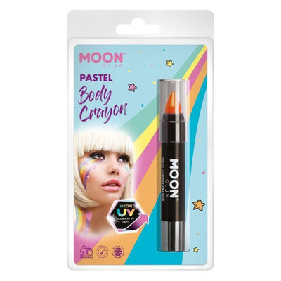 Moon Glow Pastel Neon UV Body Crayons Orange Smiffys _1